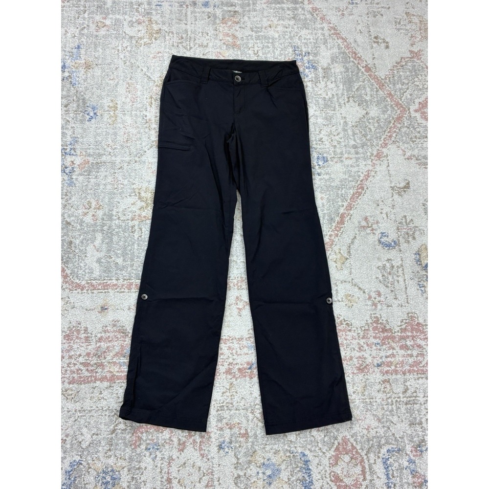 Eddie Bauer Travex Pants Sz 0 Black Roll Up Convertible Hiking Outdoor Travel XS